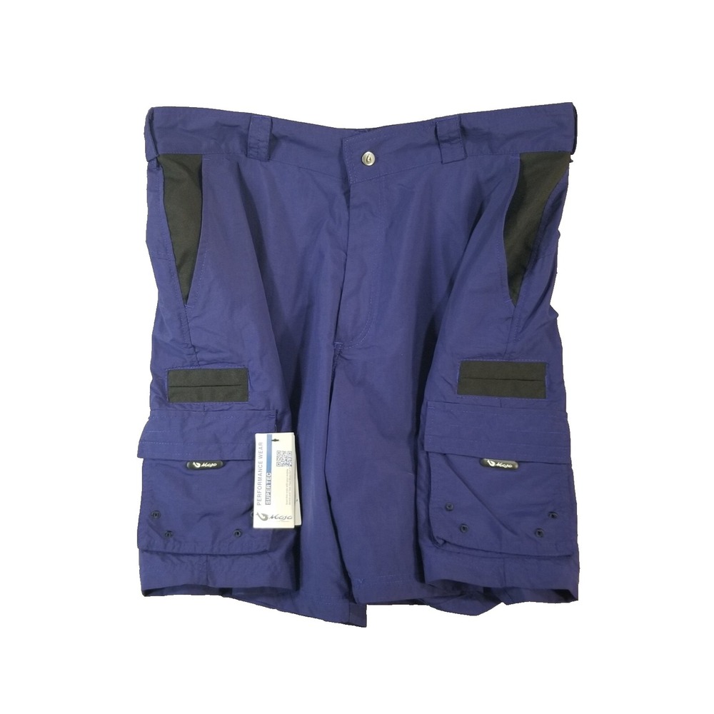 Mojo‎ Cargo hiking shorts men's 38 x 8 blue nylon Dri-Fit Outdoor fishing NEW